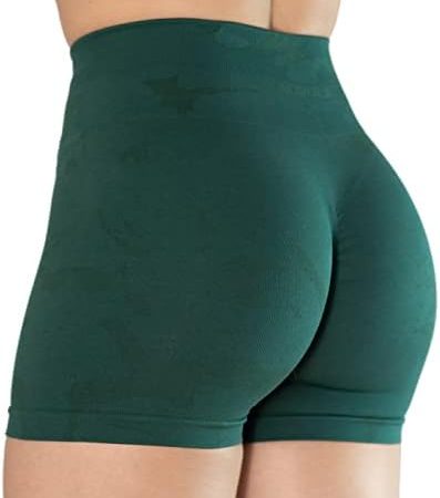 AUROLA CAMO Workout Shorts for Women Seamless Subtle Logo Scrunch Shorts