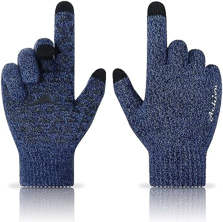 Achiou Winter Gloves for Men Women, Touch Screen Texting Warm Gloves with Thermal Soft Knit...