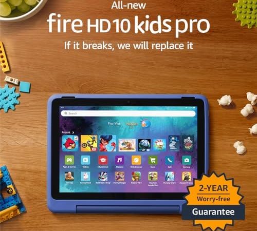 All-new Amazon Fire HD 10 Kids Pro tablet - ages 6-12 - 2023 | feel good about screen time and...