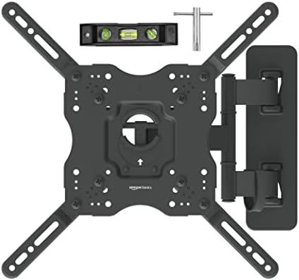 Amazon Basics Full Motion Articulating TV Monitor Wall Mount for 26" to 55" TVs and Flat Panels up...