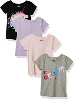 Amazon Essentials Girls and Toddlers' Short-Sleeve T-Shirt Tops (Previously Spotted Zebra),...
