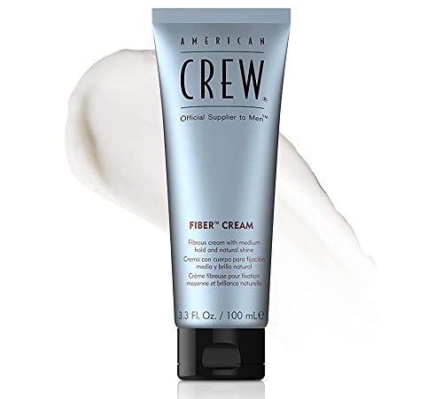 American Crew Men's Fiber Cream, Like Hair Gel with Medium Hold & Natural Shine, 3.3 Fl Oz