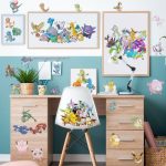 Anime Wall Decals, 36 Pcs Large Waterproof Cartoon Wall Sticker Peel and Stick Removable Anime Wall...