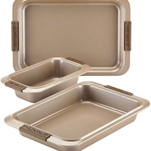 Anolon Advanced Nonstick Bakeware Set with Grips includes Nonstick Bread Pan, Cookie Sheet / Baking...