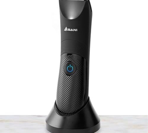 Asani Upkeeper Men's Body Hair Trimmer - Rechargeable Grooming Tool with Ceramic Blade, LED Light,...