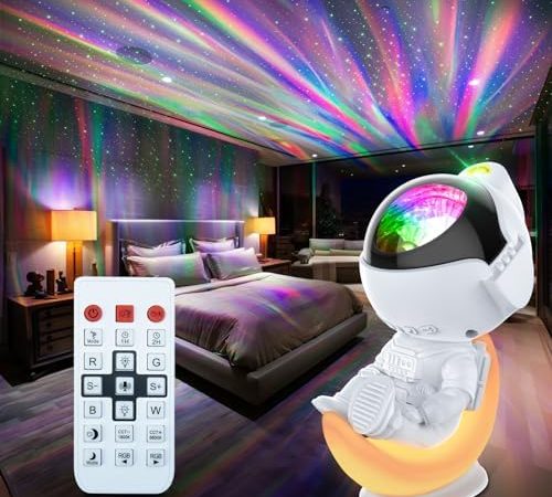 Astronaut Projector, Space Projector Galaxy Projector for Bedroom, Star Projector Night Light with...