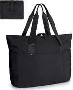 BAGSMART Tote Bag for Women, Foldable Tote Bag With Zipper Large Shoulder Bag Top Handle Handbag for...