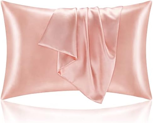 BEDELITE Satin Silk Pillowcase for Hair and Skin, Coral Pillow Cases Standard Size Set of 2 Pack,...