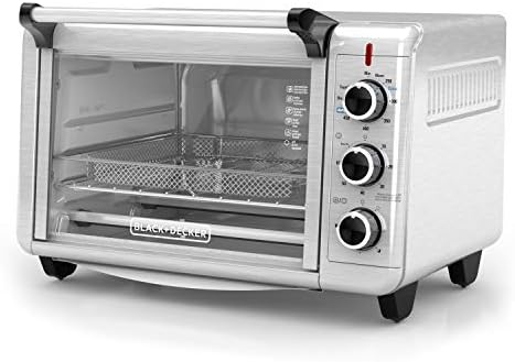 BLACK+DECKER 6-Slice Crisp 'N Bake Air Fry Toaster Oven, TO3215SS, 5 Cooking Functions, 60 Minute...