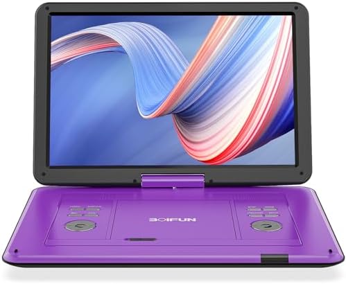 BOIFUN 17.5" Portable DVD Player with 15.6" Large HD Screen, 6 Hours Rechargeable Battery, Support...