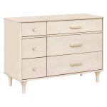 Babyletto Lolly 6-Drawer Assembled Double Dresser in Washed Natural, Greenguard Gold Certified