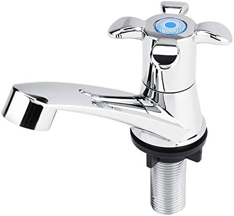 Basin Single Cold Faucet, ABS Plastic Single Cold Faucet Water Tap Single Handle Lavatory Basin Bath...