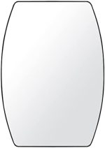 Black Framed Mirror,23"x27"Wall Mirror, Matte Black Vanity Mirror Hangs Horizontally or...