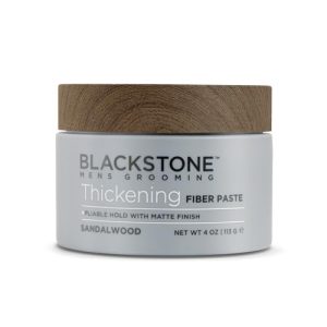 Blackstone Men's Grooming Thickening Fiber Paste Gel for Hair Styling - Adds Volume with Pliable...