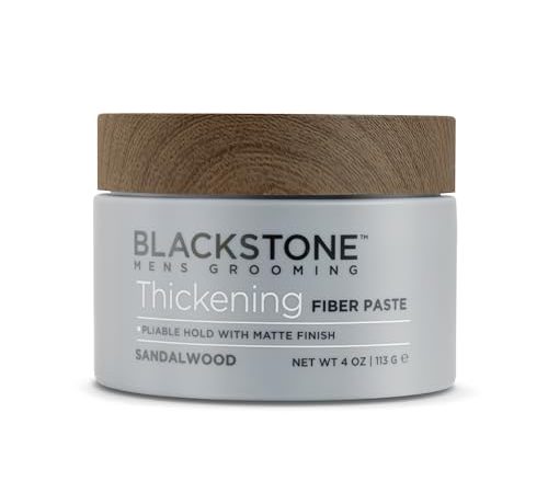 Blackstone Men's Grooming Thickening Fiber Paste Gel for Hair Styling - Adds Volume with Pliable...