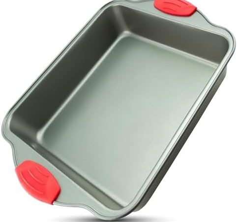 Boxiki Kitchen Non-Stick Steel 8x8 Square Baking Pan Durable, Convenient, and Premium Quality...