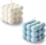 Bubble Candle - Cube Soy Wax Candles, Home Decor Candle, Scented Candle Set 2 Pieces, Home Use and...