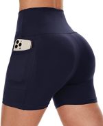 CAMPSNAIL Biker Shorts Women with Pockets - 3"/5"/8" High Waisted Workout Spandex Tummy Control Gym...