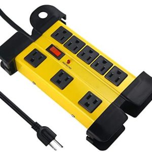 CCCEI Heavy Duty Power Strip Surge Protector for Appliances, 8 Outlet Workshop Power Strip with 1200...