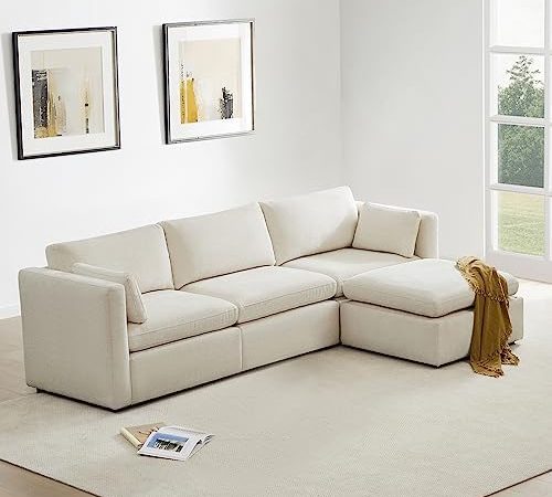 CHITA Oversized Modular Sectional Fabric Sofa Set,Extra Large L Shaped Couch with Reversible Chaise...