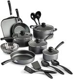 COLIBYOU 18 Piece Nonstick Pots & Pans Cookware Set Kitchen Kitchenware Cooking NEW (GRAY)
