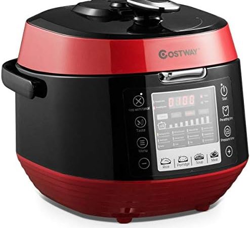 COSTWAY 5.3 Qt Electric Pressure Cooker 12-in-1 Multi-Use Programmable Slow Cooker with Led Control...