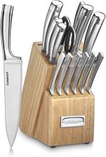 CUISINART Block Knife Set, 15pc Cutlery Knife Set with Steel Blades for Precise Cutting ,...