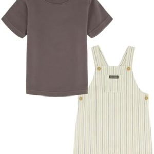 Calvin Klein girls 2 Piece Shortall SetCalvin Klein 2 Piece Shortall Set
