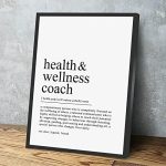 Canvas Wall Art Quotes,Health And Wellness Coach Gift,Wellness Coach Definition Print,Gift For Coach...