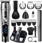 Ceenwes Beard Trimmer Hair Clippers Professional Mens Grooming Kit Cordless Waterproof Nose Trimmer...
