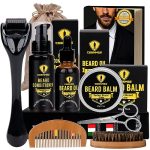 Ceenwes Upgraded Beard Grooming Kit with Beard Conditioner ,Beard Oil, Beard Brush, Beard Comb,...