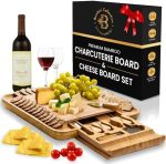 Charcuterie Boards Gift Set - Bamboo Cheese Board Large - Elegant Mothers Day Gifts for Mom - House...