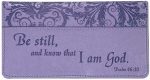 Christian Art Gifts Purple Faux Leather Checkbook Cover for Women with Inspirational Scripture, Be...