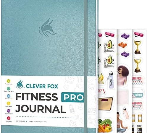Clever Fox Fitness Journal PRO – Daily Workout Planner with Meal Planner & Habit Tracker – Gym...