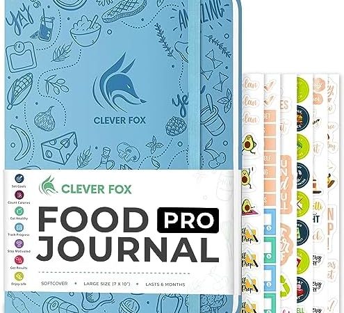 Clever Fox Food Journal Pro – Diet & Wellness Planner for Women & Men – Weight Loss Diary with...