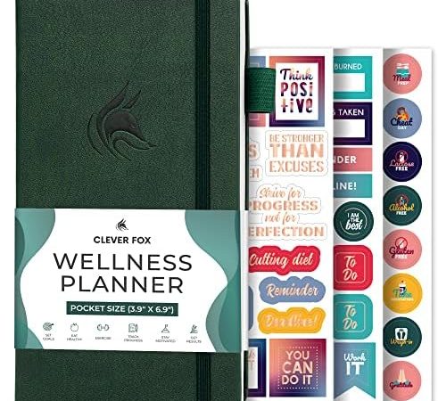 Clever Fox Wellness Planner - Weekly & Daily Health and Wellness Log, Food Journal & Meal Planner...