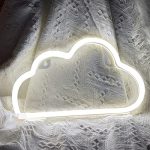 Cloud Neon Signs, LED Cloud Neon Light for Wall Decor, Battery or USB Powered Cloud Sign Shaped...