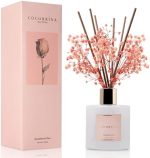 Cocorrína Premium Reed Diffuser Set with Preserved Baby's Breath & Cotton Stick Sandalwood Rose |...