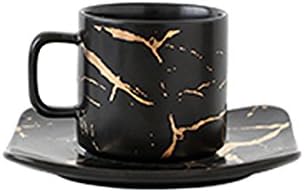 Colias Wing 4.1 OZ Creative Golden Marble Pattern Design Ceramic Tea Cup Coffee Espresso Mug Travel...