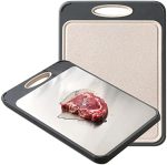 Cutting Board Double Sided, GUANCI Large Size 16”×11”, 316 Stainless Steel Cutting Board for...