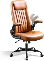 DEVAISE Computer Office Chair, High Back Ergonomic Desk Chair with Adjustable Flip-up Armrests,...
