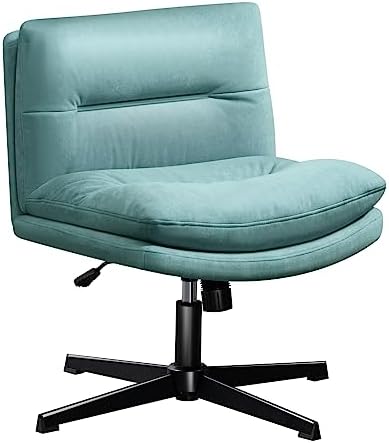 Darkecho Office Chair Fabric Ultra-Soft Desk Chair No Wheels,Thick Padded Armless Home Office...