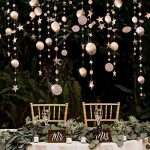 Decor365 Champagne Gold Party Decoration Circle Dot Garland Twinkle Star Hanging Streamer Stars...