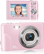 Digital Camera, Lecran Kids Camera FHD 1080P 36.0 Mega Pixels Vlogging Camera with 16X Digital Zoom,...