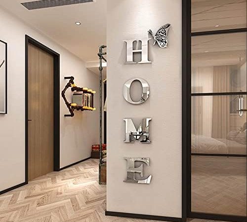 Doeean Home Wall Decor Letter Signs Acrylic Mirror Wall Stickers Wall Decorations for Living Room...