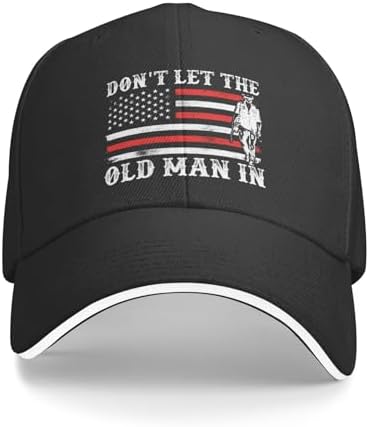 Don't let The Old Man in Vintage American Flag Baseball Caps Fashion Hats for Men Women