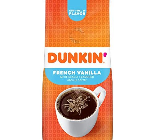 Dunkin' French Vanilla Flavored Ground Coffee, 12 Ounce