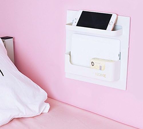 EHKIT Bedside Shelf Accessories Organizer- Wall Mount Self Stick On,Ideal for...