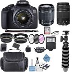 EOS 2000D Rebel T7 Kit with EF-S 18-55mm f/3.5-5.6 III Lens + Canon 75-300 Lens+ Accessory Bundle...