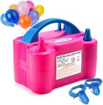 Electric Air Balloon Pump, AGPTEK 110V 600W Rose Red Portable Dual Nozzle Inflator/Blower for Party...